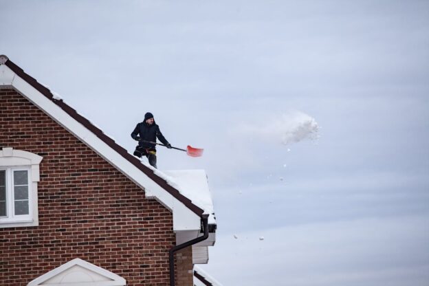 clearing snow