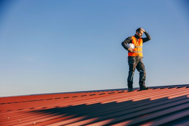 a professional on a roof